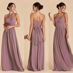 NWT Birdy Grey XL Grace convertible dress pink dark mauve chiffon bridesmaid